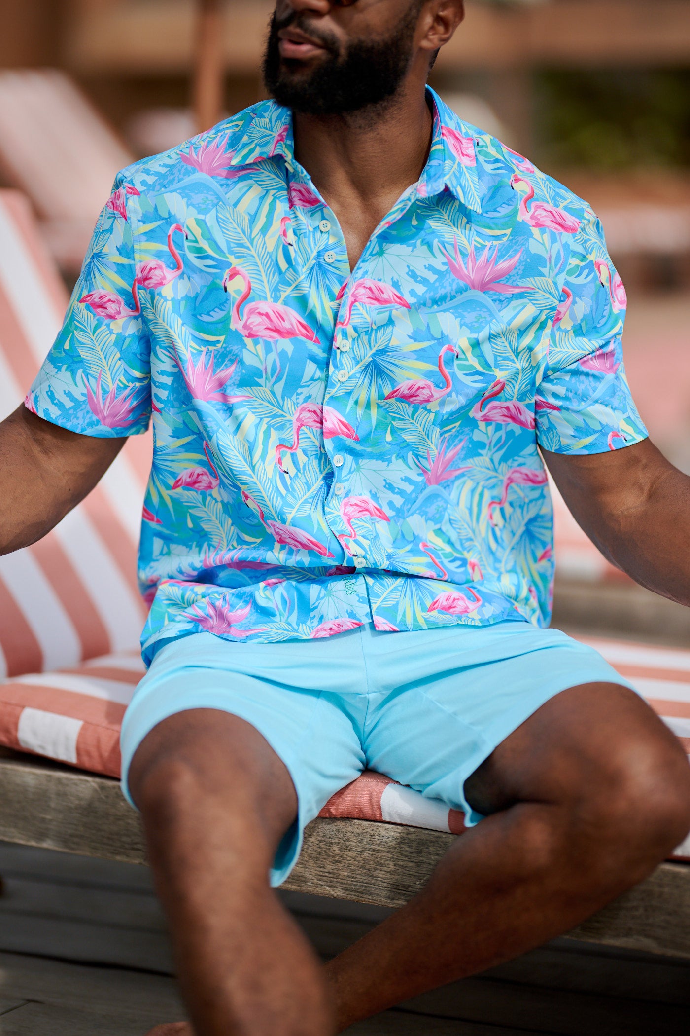 TABS Men's Short Sleeve Performance Shirt - Flamingo