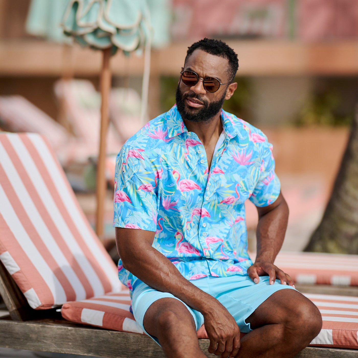 TABS Men's Short Sleeve Performance Shirt - Flamingo