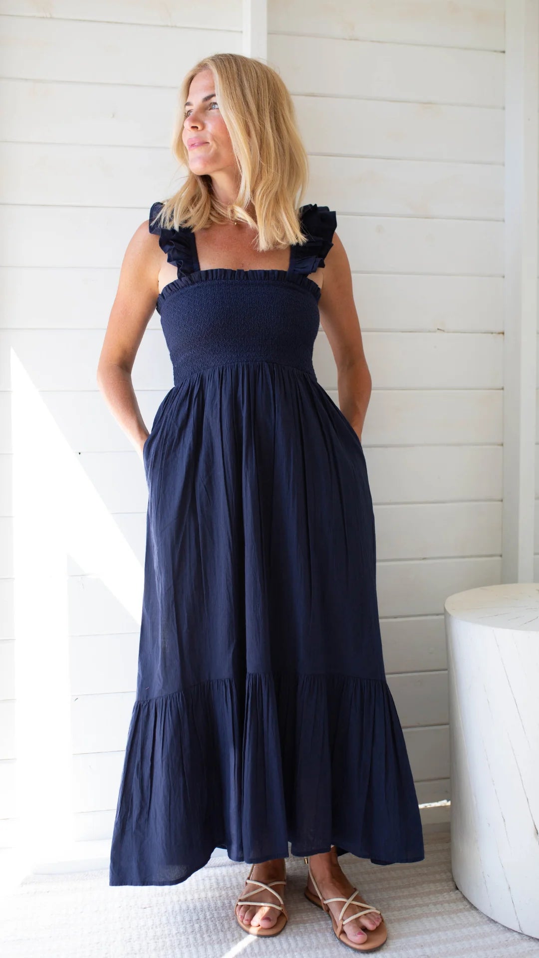 Marea Sasco Dress - Navy