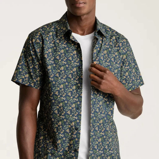 Bonobos Riviera Shirt - Navy Daylight Floral