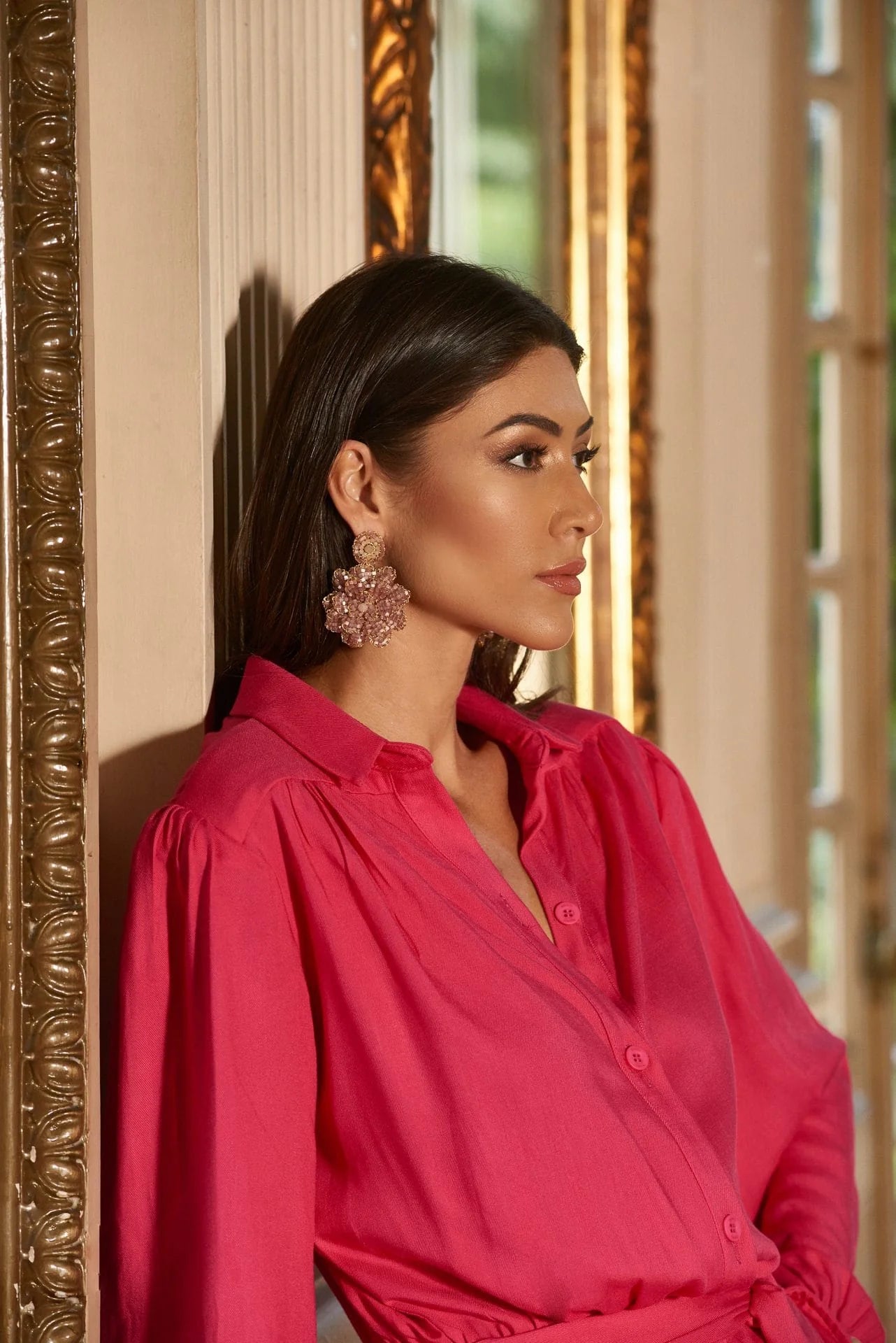 Lavish Earrings - Blue Blossom