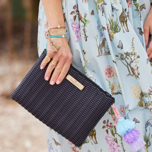 Squeeze De Citron Lemon Drop Citron Clutch - Black