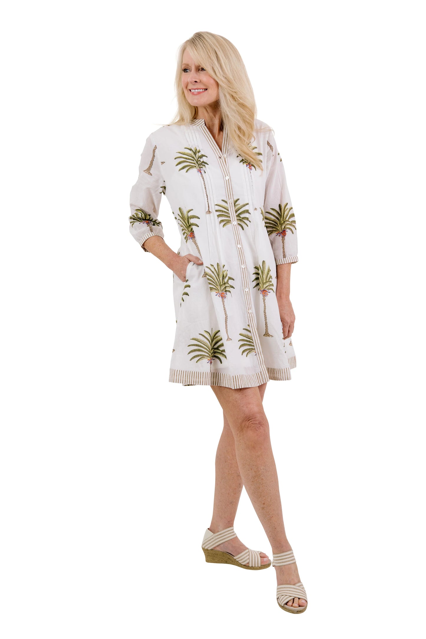 Charleston Shoe Co. Alexis Dress - White Palm