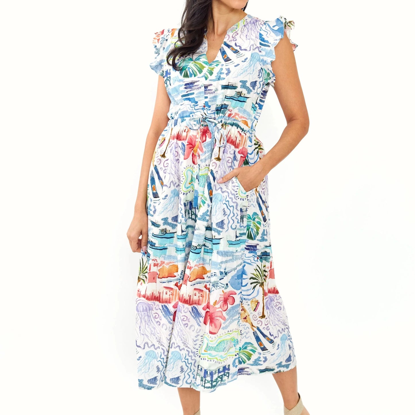 Charleston Shoe Co. Aubrey Dress - Island Oasis