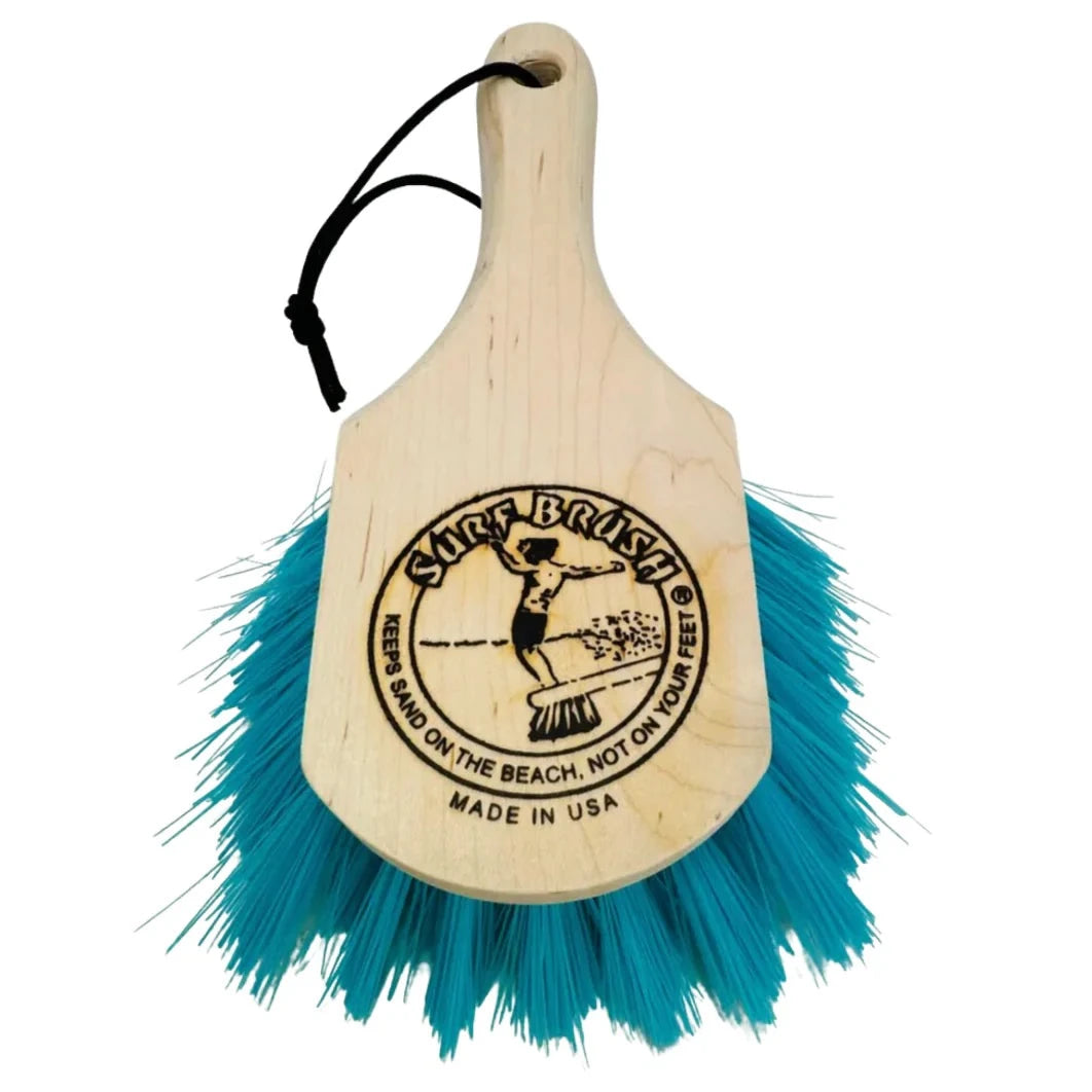 Surf Brush with SHORT 8" Handle - Turquoise