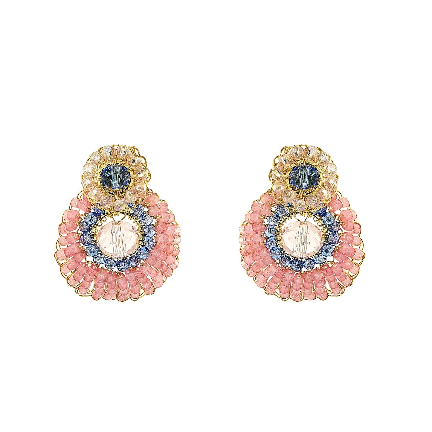 Lavish Eos Earrings - Soft Pink & Blue