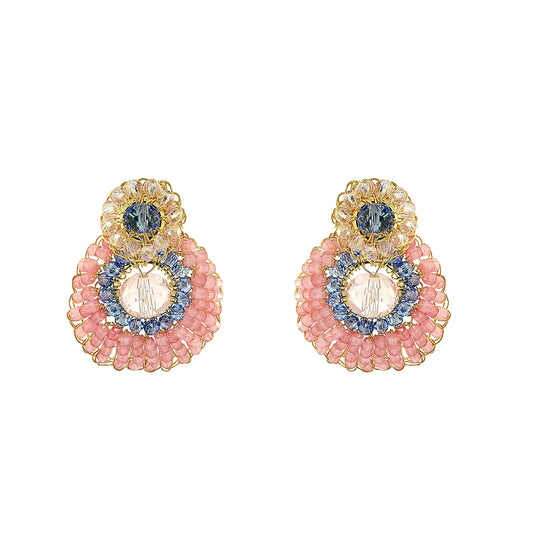 Lavish Eos Earrings - Soft Pink & Blue