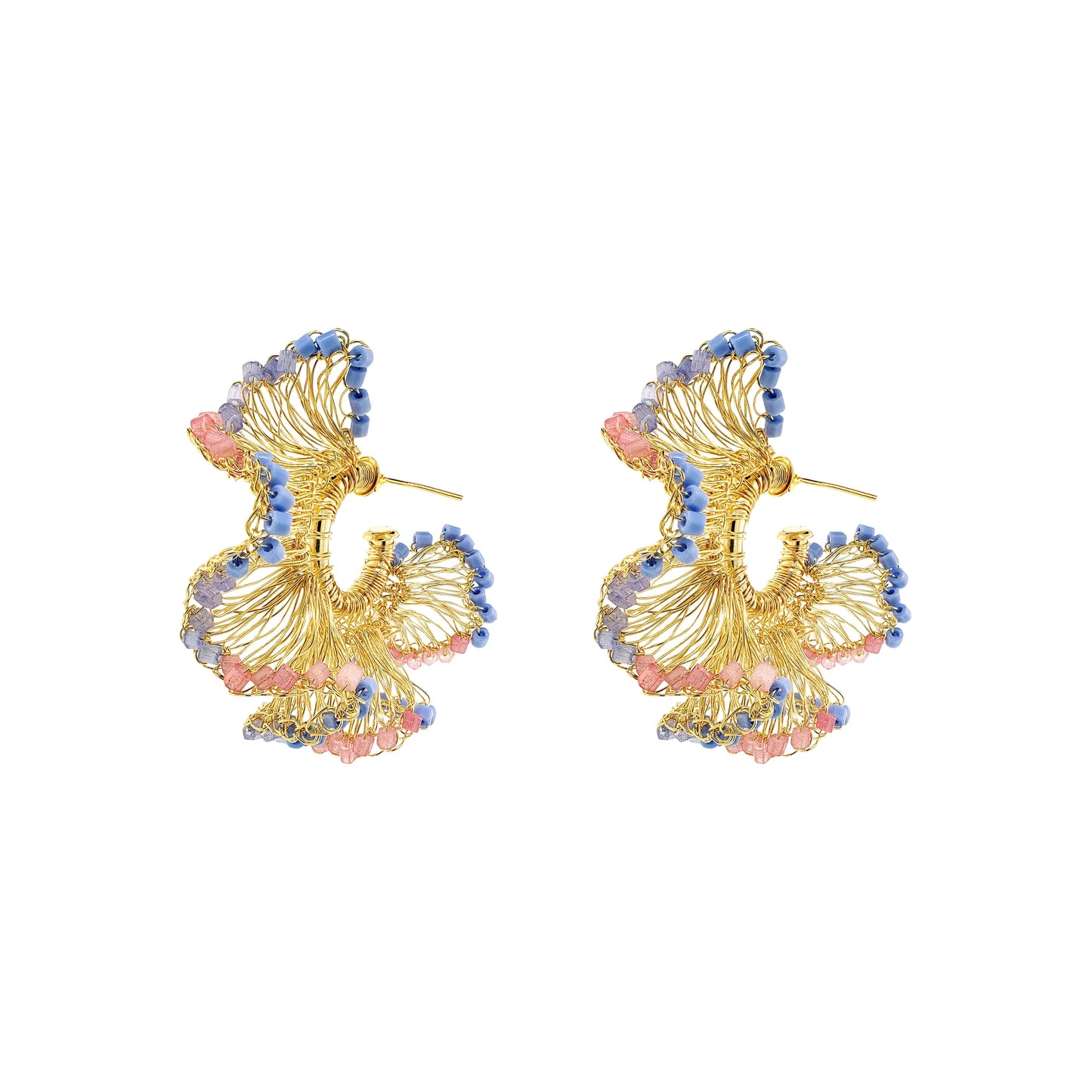 Lavish Rio Hoops - Soft Pink & Blue