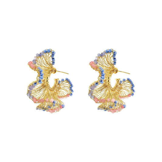 Lavish Rio Hoops - Soft Pink & Blue