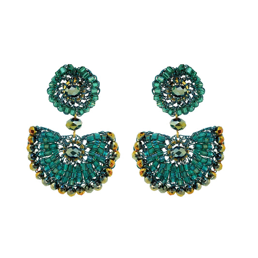 Lavish Mystra Dangle Earrings - Teal