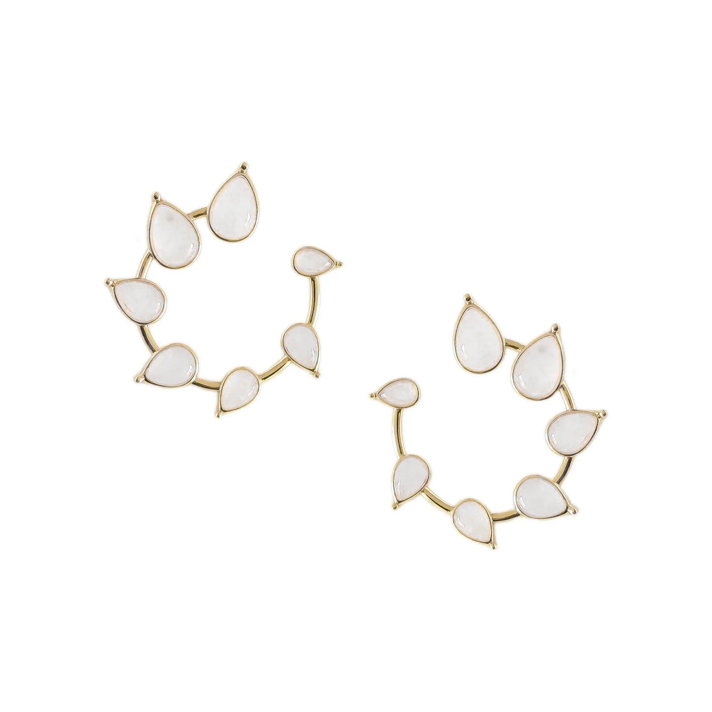 Adriana Pappas - Gemstone Spiral Studs Mother Of Pearl