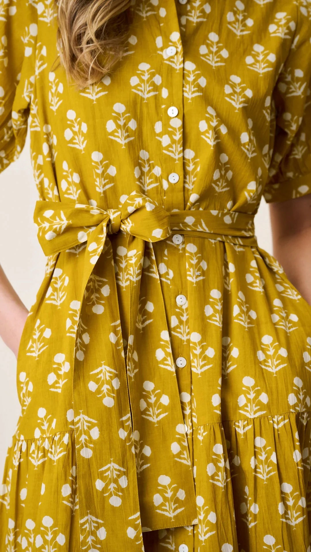 Marea Shirt Dress - Chartreuse Daffodil