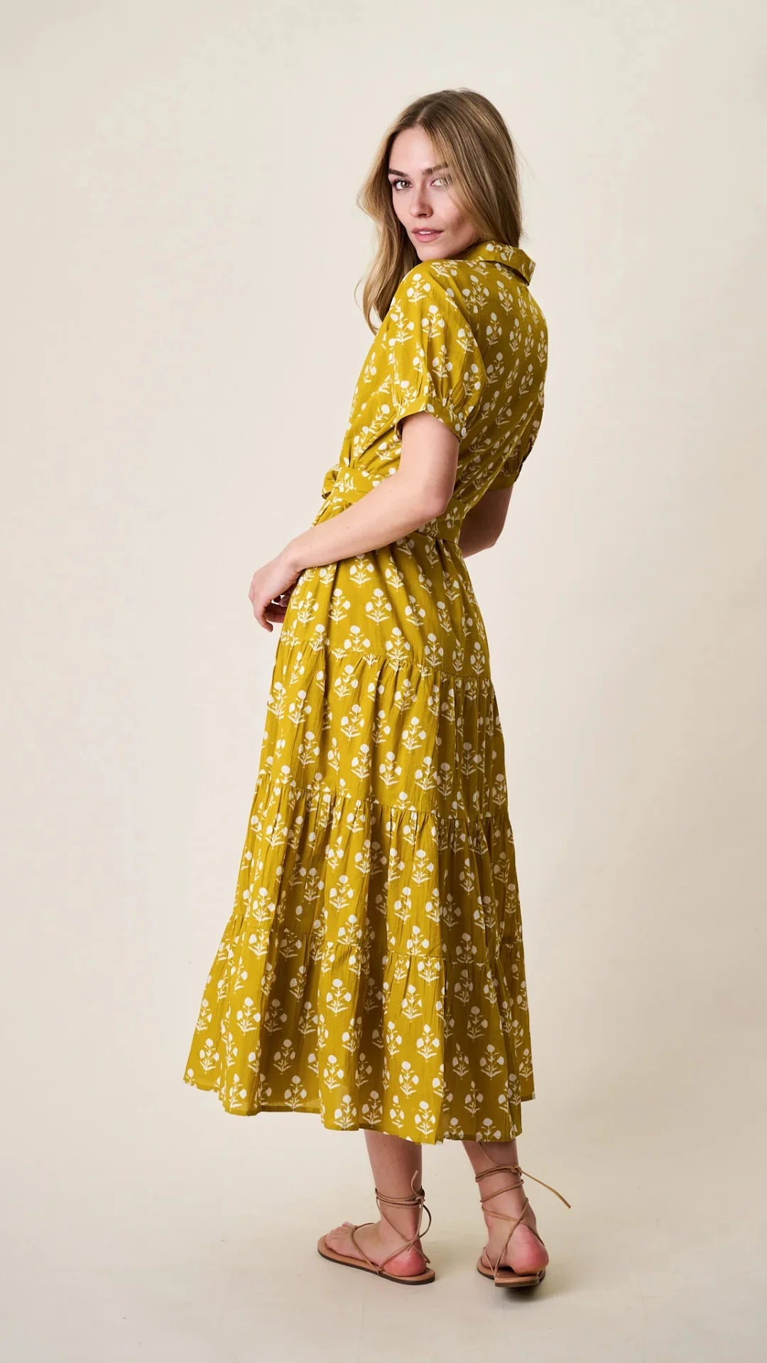 Marea Shirt Dress - Chartreuse Daffodil