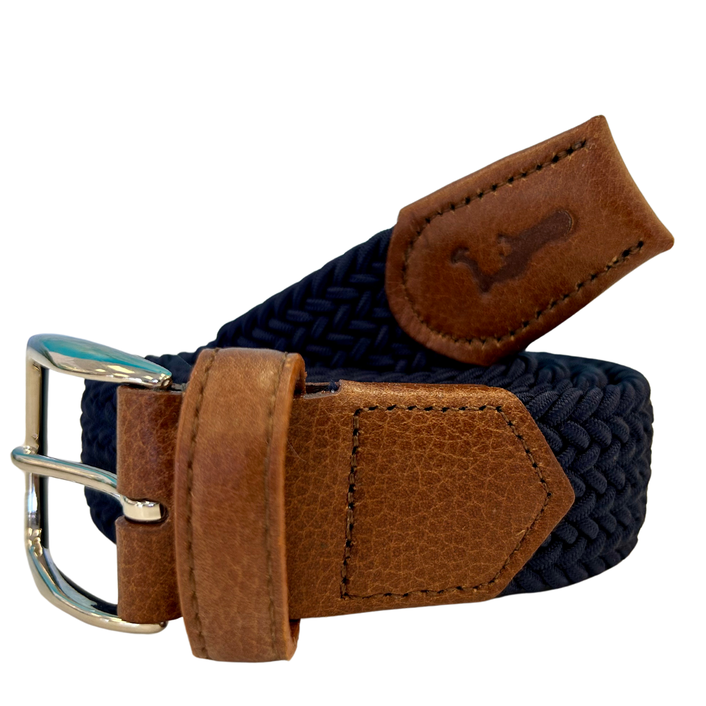 F.H. Wadsworth Elastic Stretch Belt - Navy