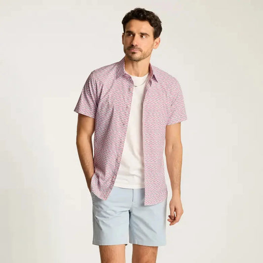 Bonobos Tech Short Sleeve Shirt - Fish Party