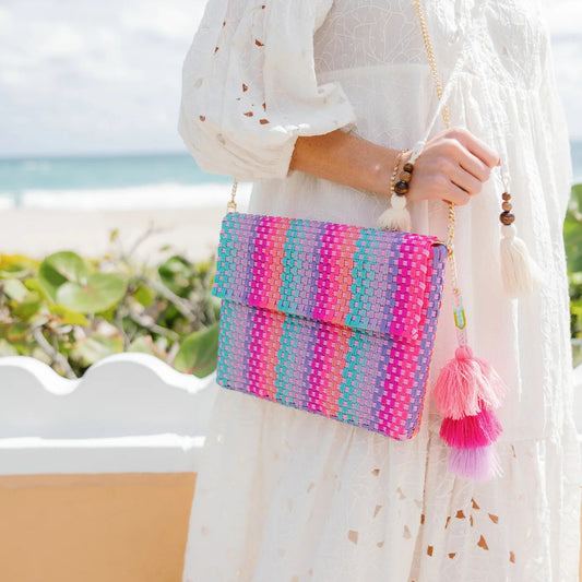 Squeeze De Citron Swirl Crossbody Clutch - Rain Unicorn