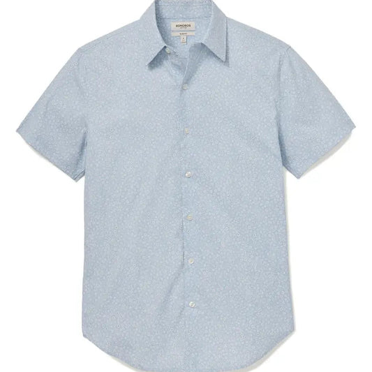 Bonobos Tech Shirt - Light Blue Bordeta Floral