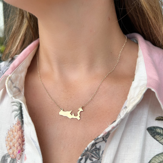 Cayman Map Necklace