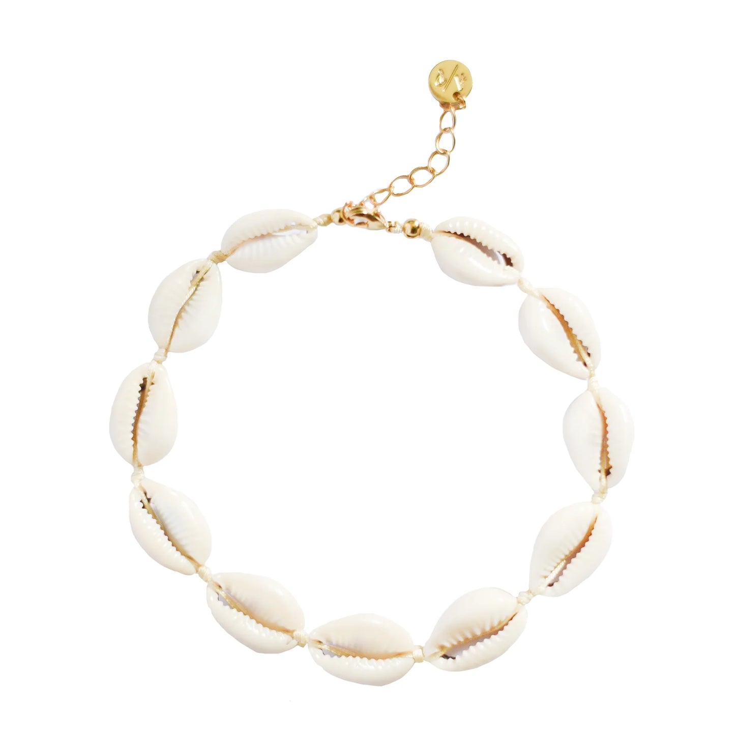 Adriana Pappas - Mini Natural Shell Anklet On Colored Cord
