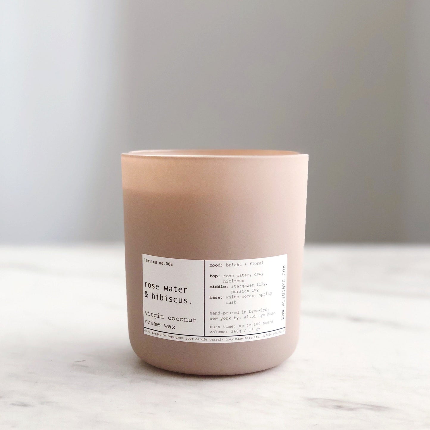 ALIBI NYC Candle - Rosewater & Hibiscus