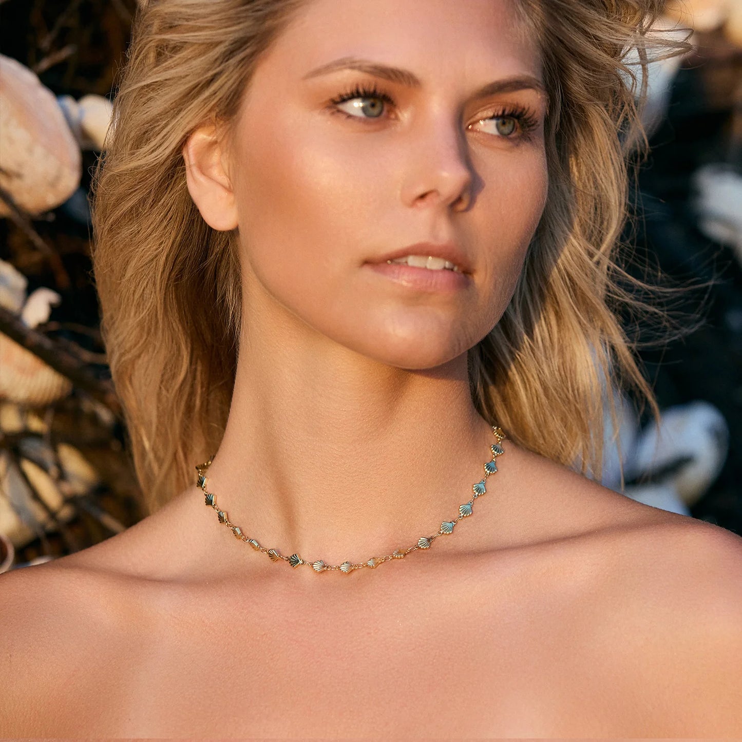 Adriana Pappas - Golden Shells Necklace
