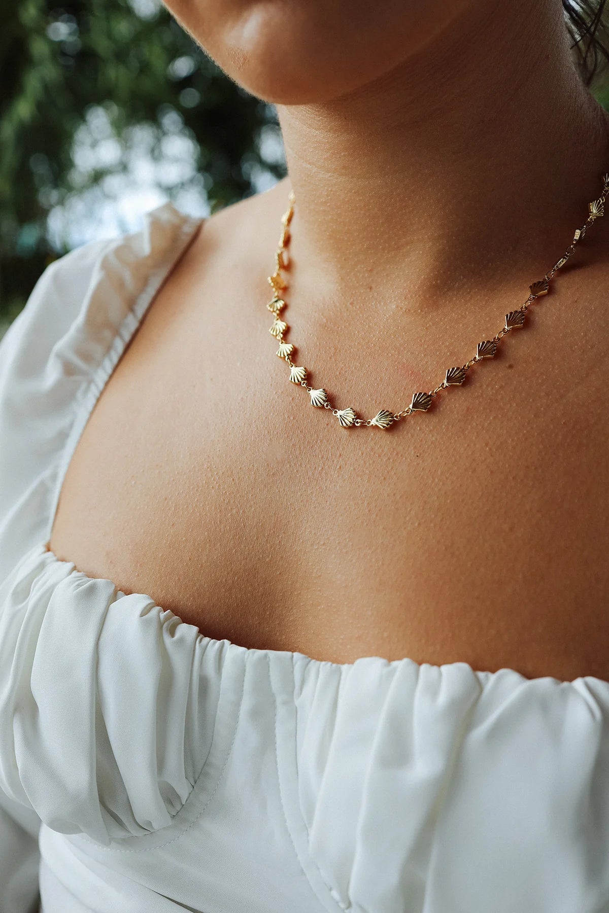 Adriana Pappas - Golden Shells Necklace