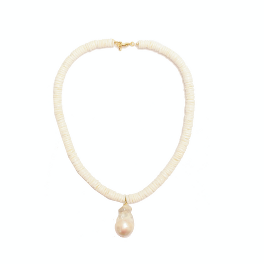 Adriana Pappas - Heishi Baroque Necklace