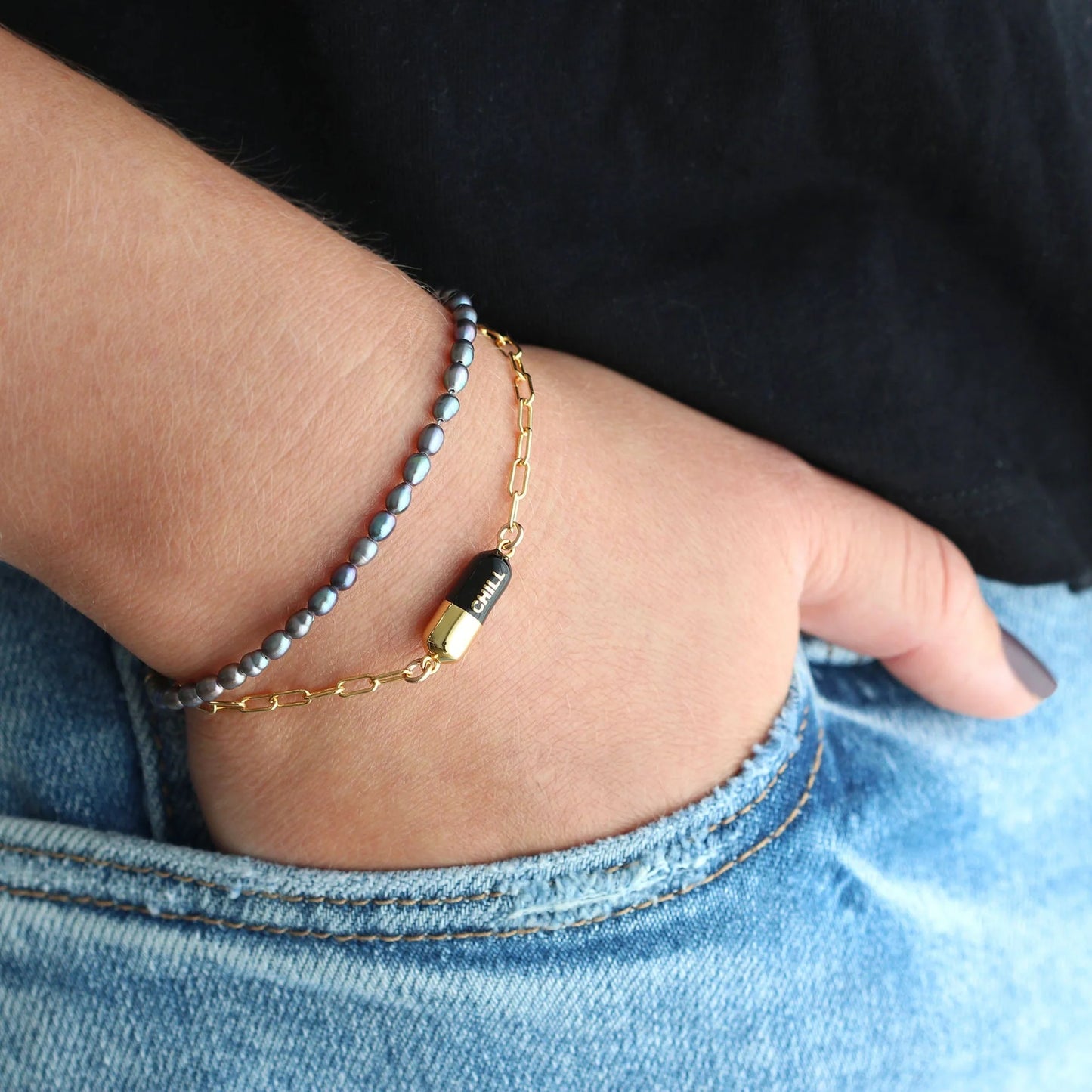 Kris Nations - Peacock Pearl Bracelet