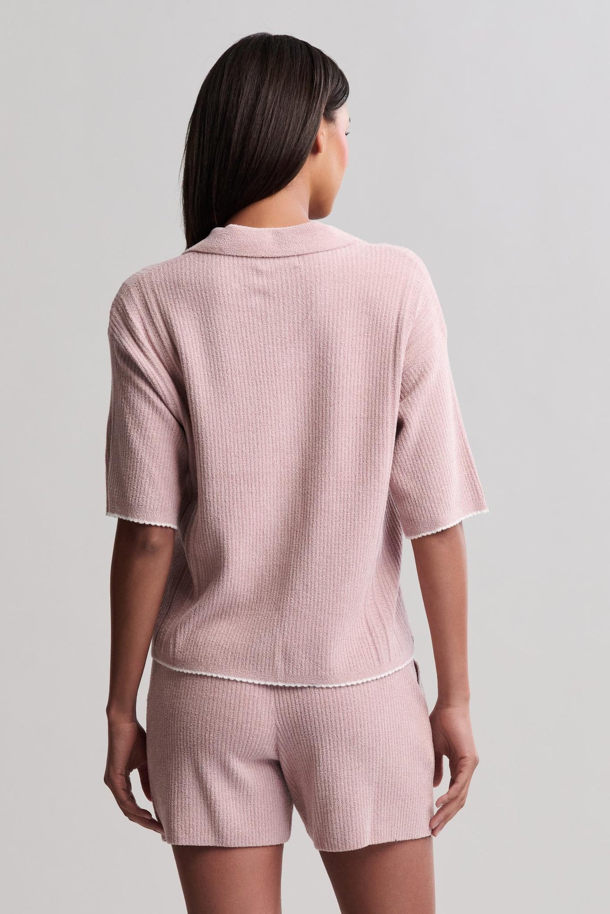 Barefoot Dreams Scallop Short Sleeve Set -  Teaberry