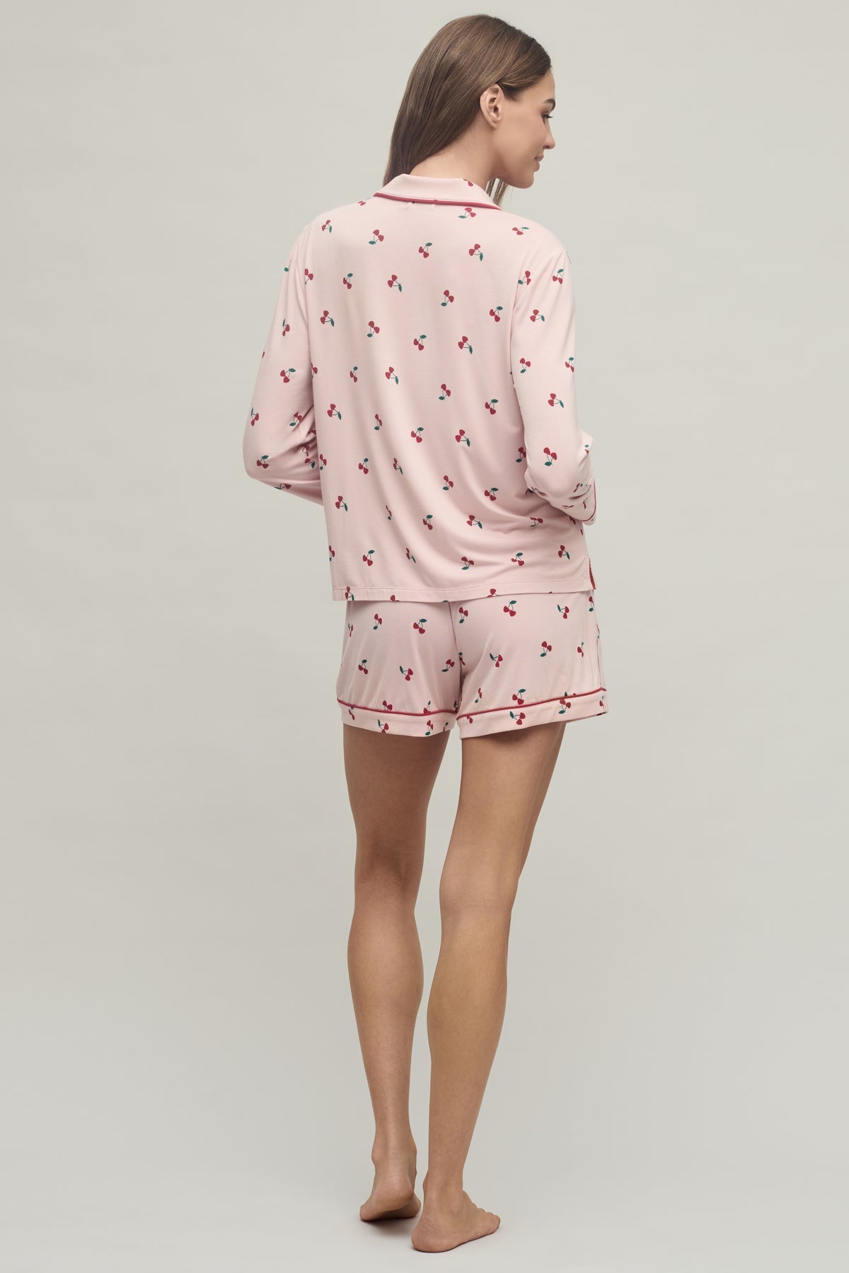 Barefoot Dreams Ultra Soft Jersey Pajama Set - Cherry