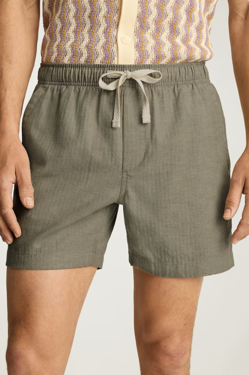 Bonobos Nomad Short - Olive Herringbone
