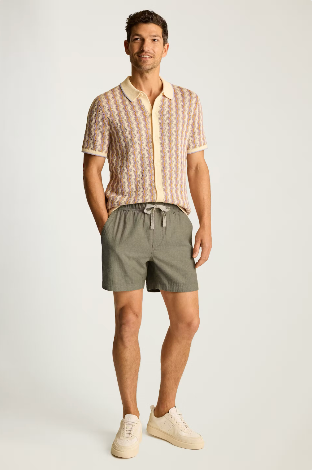 Bonobos Nomad Short - Olive Herringbone