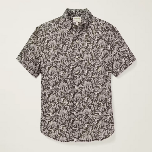Bonobos Riviera Linen Shirt - Black Toucan