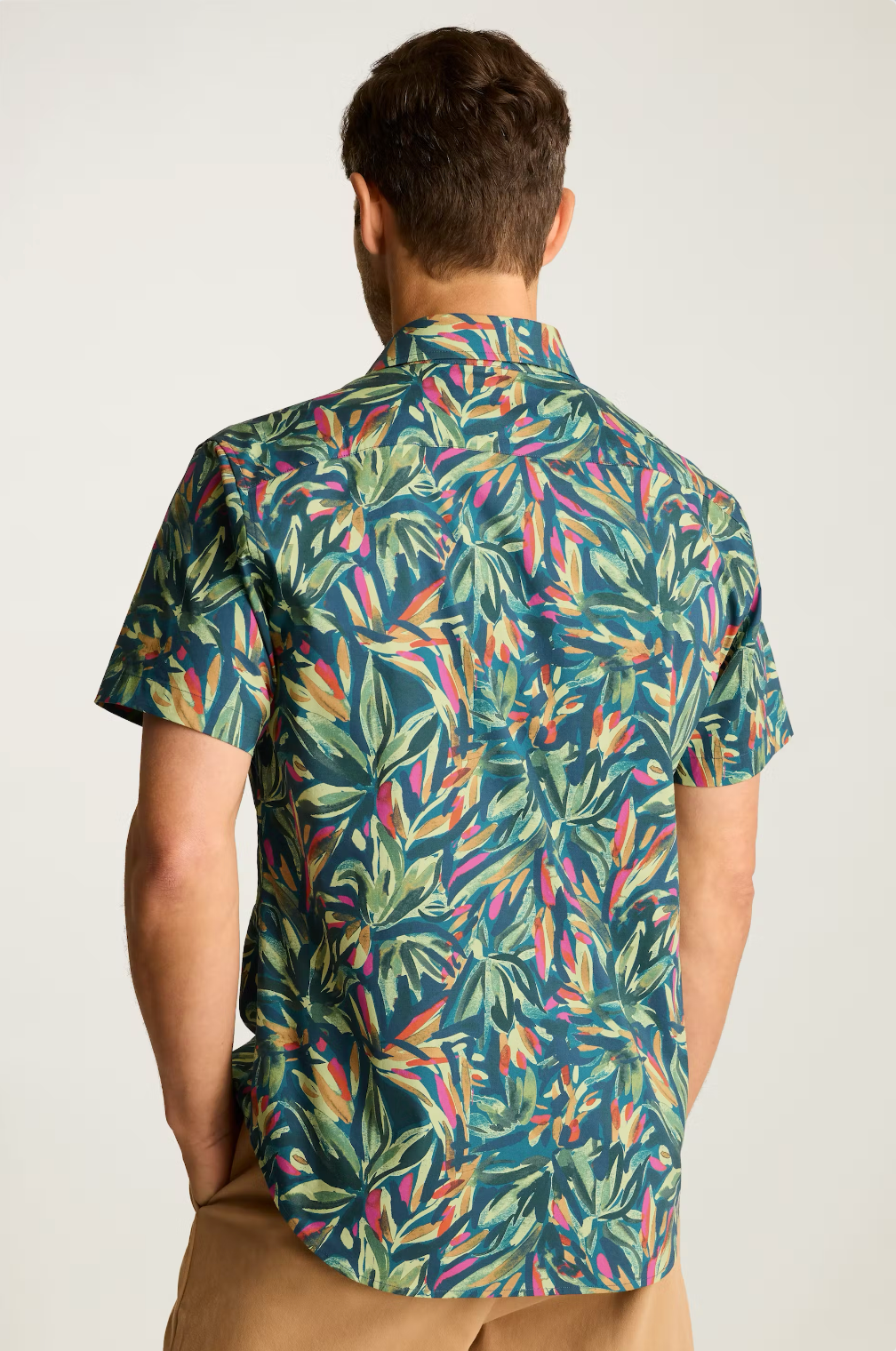Bonobos Riviera Shirt - Navy Leaves