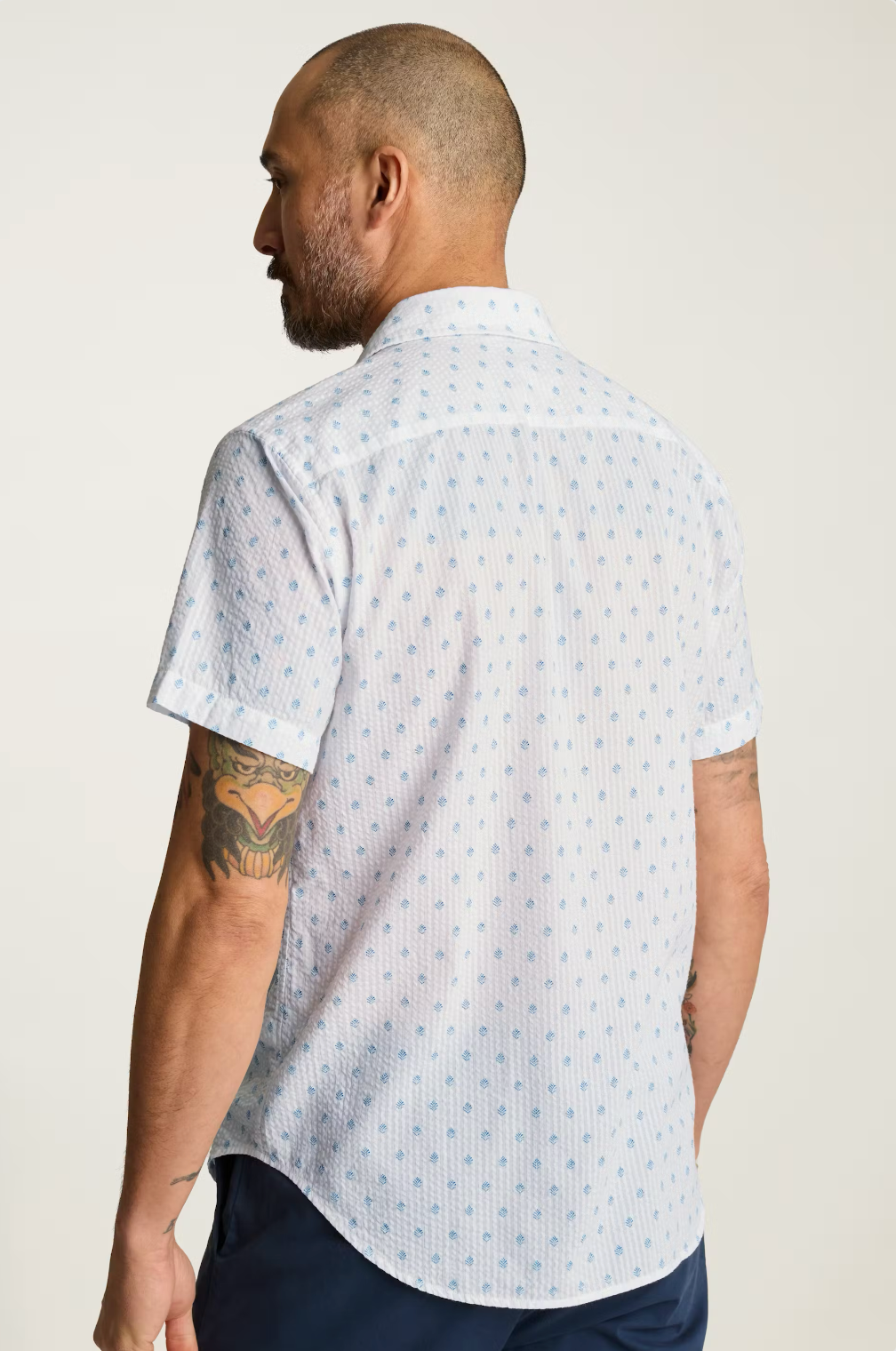Bonobos Riviera Shirt - Blue Lundi Leaves