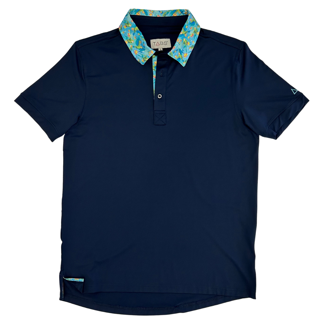 Men's Performance Polo - Caribbean Blue