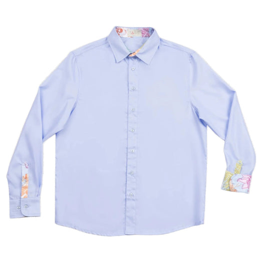 TABS Men's Button Down Casual Shirt - Bluebird