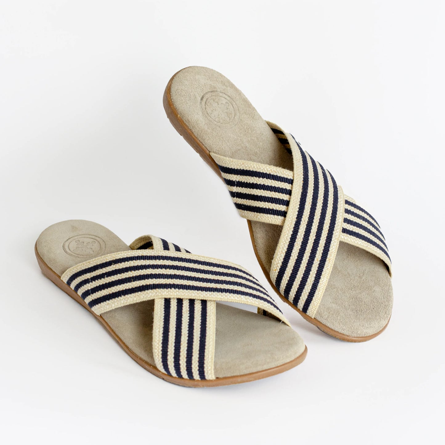 Charleston Shoe Co. Lane - Navy Linen Stripe