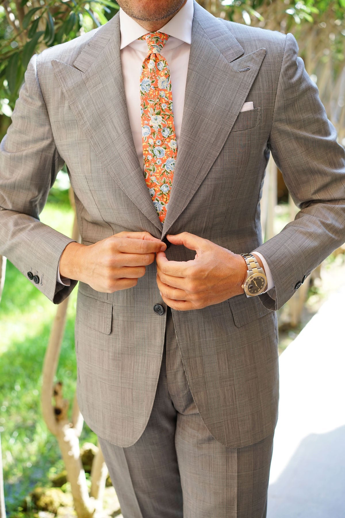 OTAA Men's Skinny Tie - Cayman Floral
