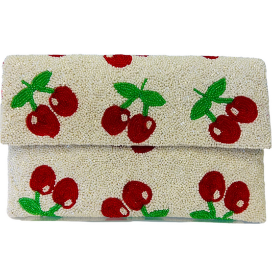 Tiana Design Half Over Clutch - Cherries