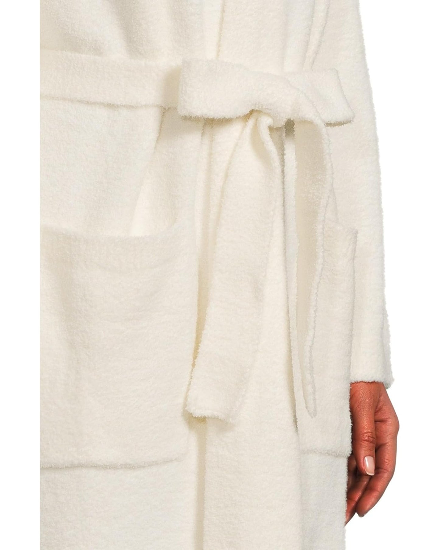 Barefoot Dreams CozyChic Luxe Robe With Rib - Pearl