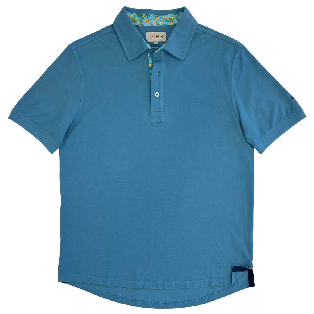 Men's Cotton Polo - Dusk Blue