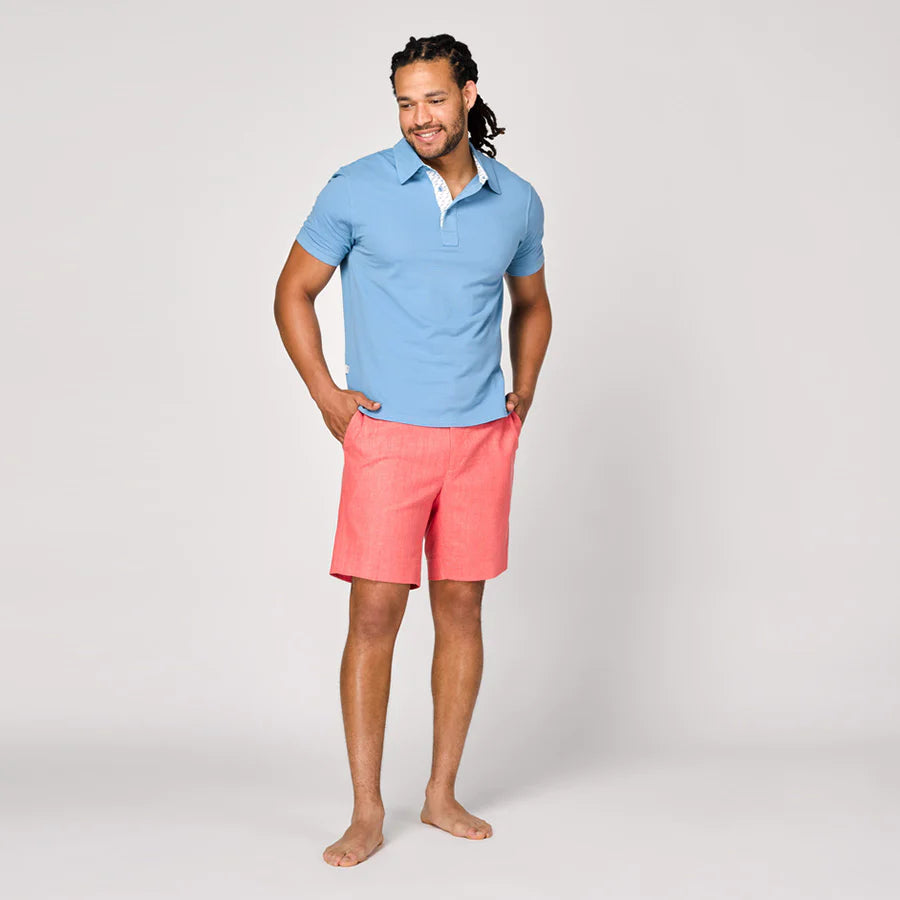 Men's Cotton Polo - Dusk Blue