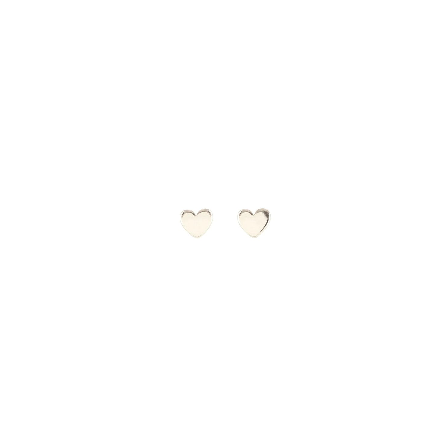 Kris Nations - Tiny Heart Stud Earrings - Silver