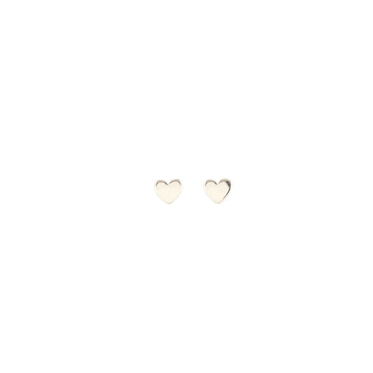 Kris Nations - Tiny Heart Stud Earrings - Silver