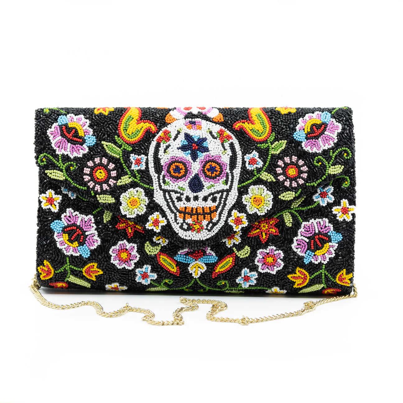 Tiana Design Half Over Clutch - Sugar Skull