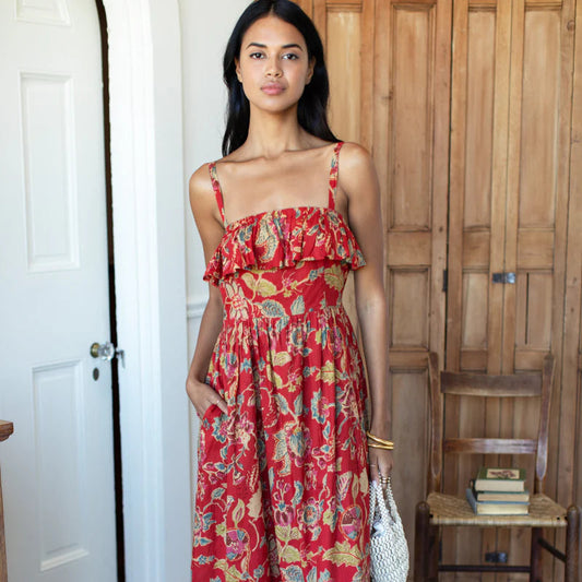 Emerson Fry Tomas Maxi Dress - Pompeian Blooms Organic
