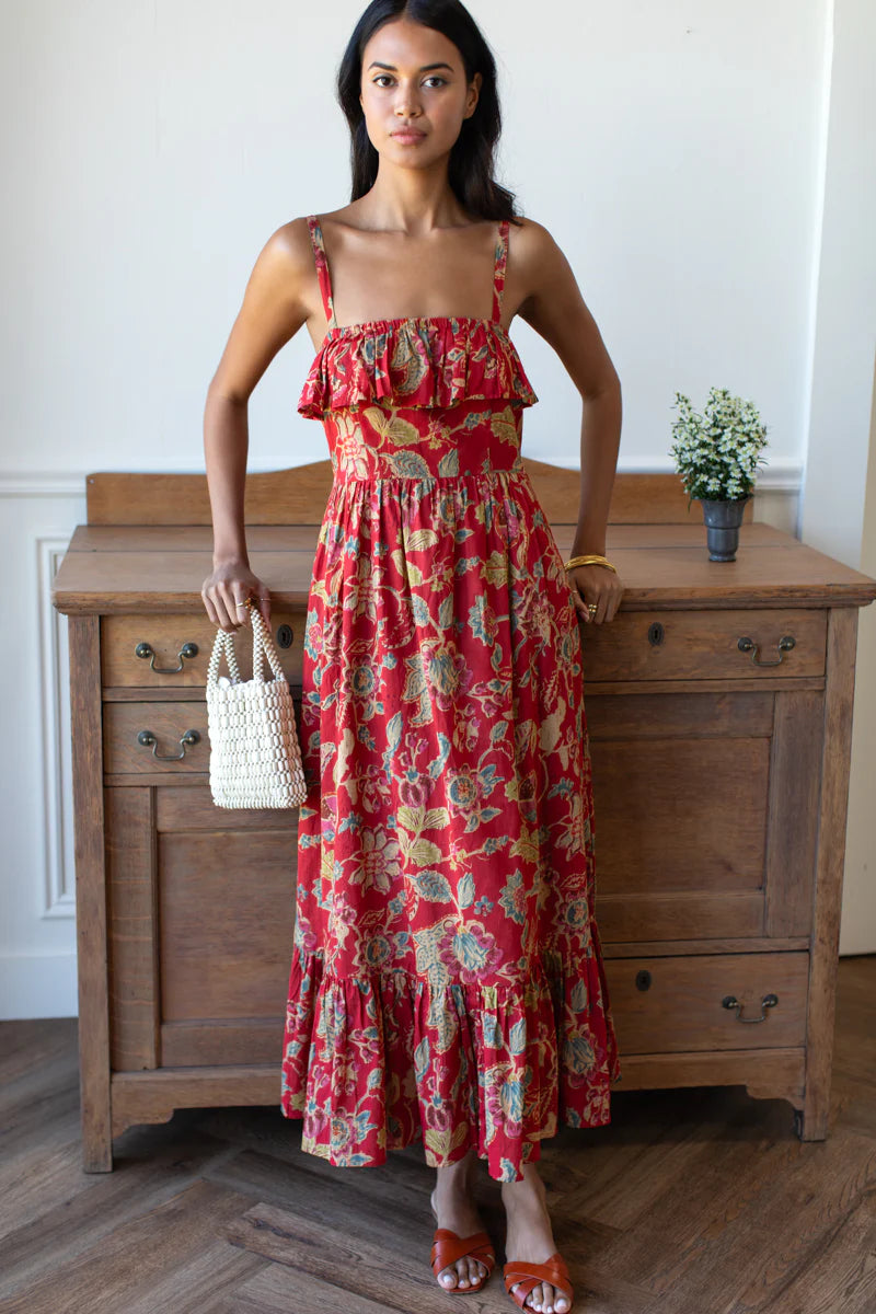 Emerson Fry Tomas Maxi Dress - Pompeian Blooms Organic
