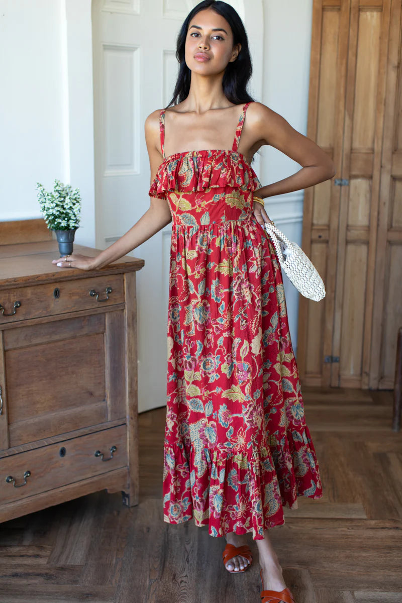 Emerson Fry Tomas Maxi Dress - Pompeian Blooms Organic