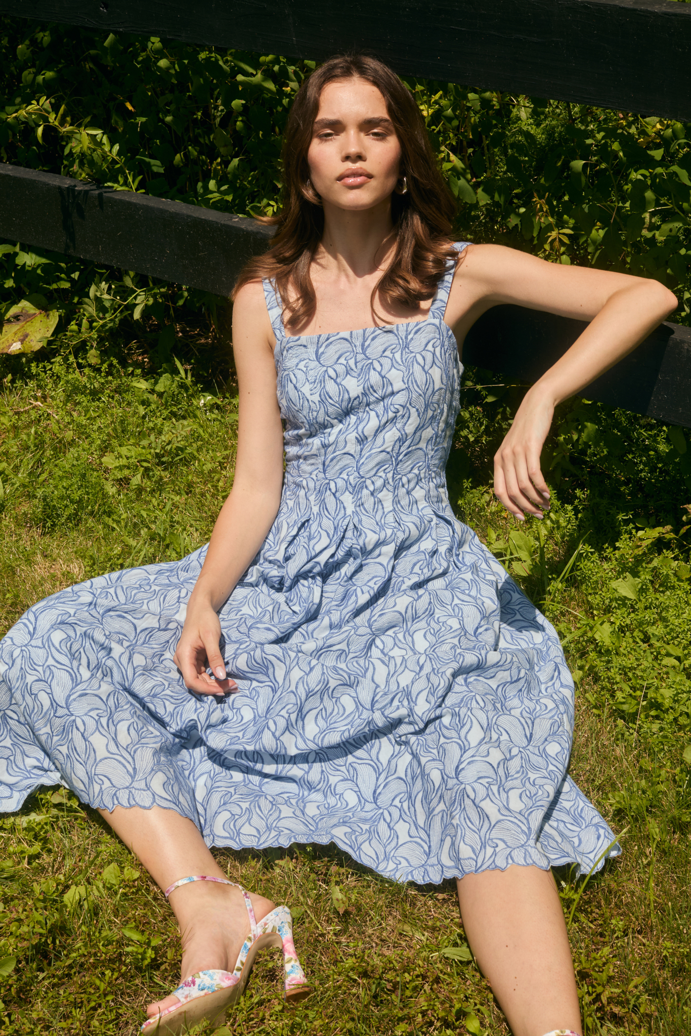 Allison Gianna Dress - Blue Steel